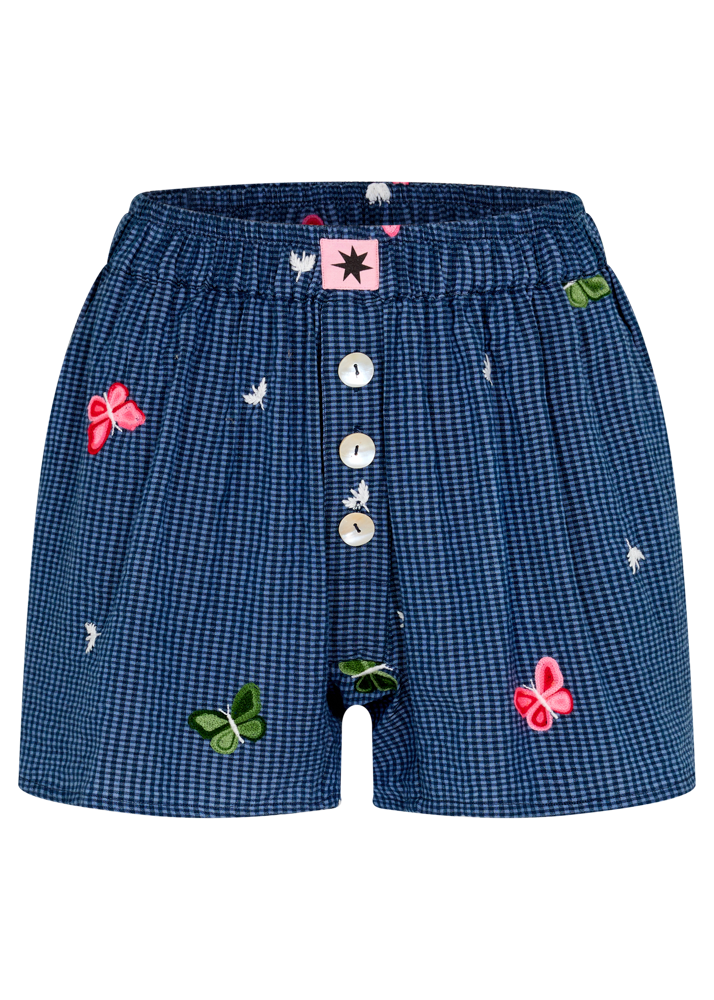 BUTTERFLY GINGHAM CHICA BOXER SHORT