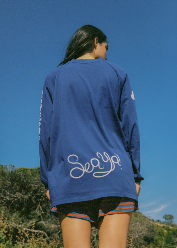 CLOUD HIBISCUS HAVEN LS TEE