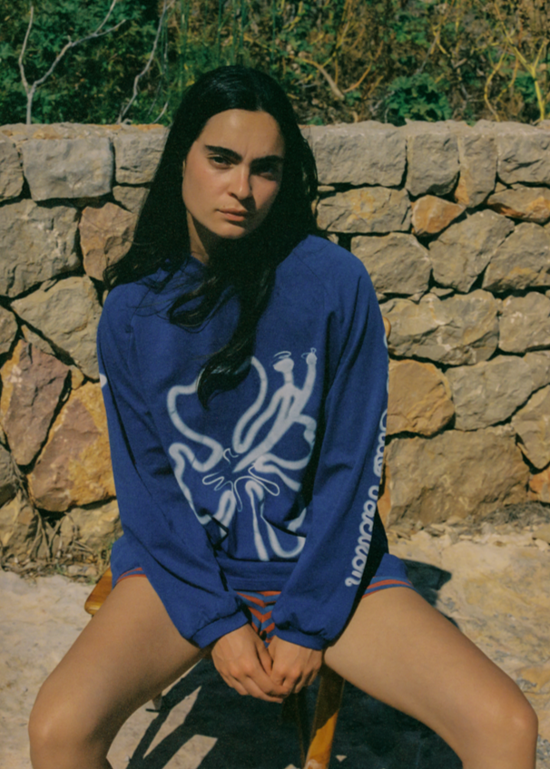 CLOUD HIBISCUS HAVEN LS TEE