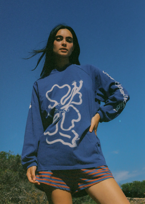 CLOUD HIBISCUS HAVEN LS TEE