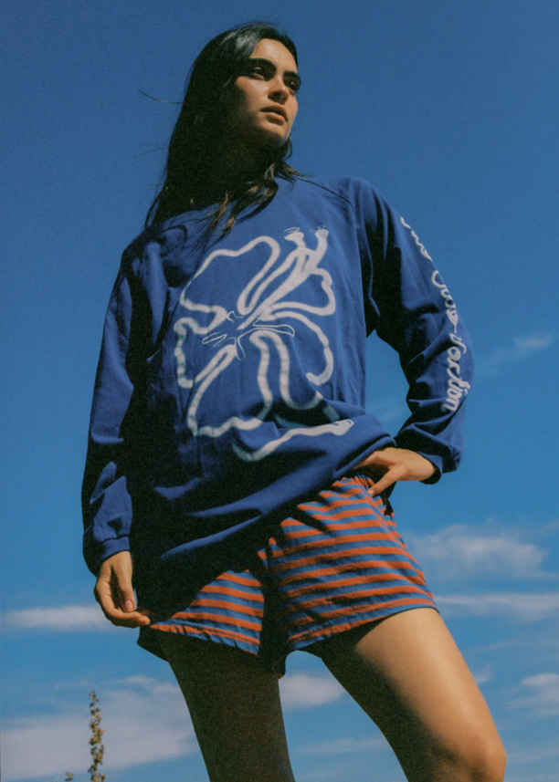 CLOUD HIBISCUS HAVEN LS TEE