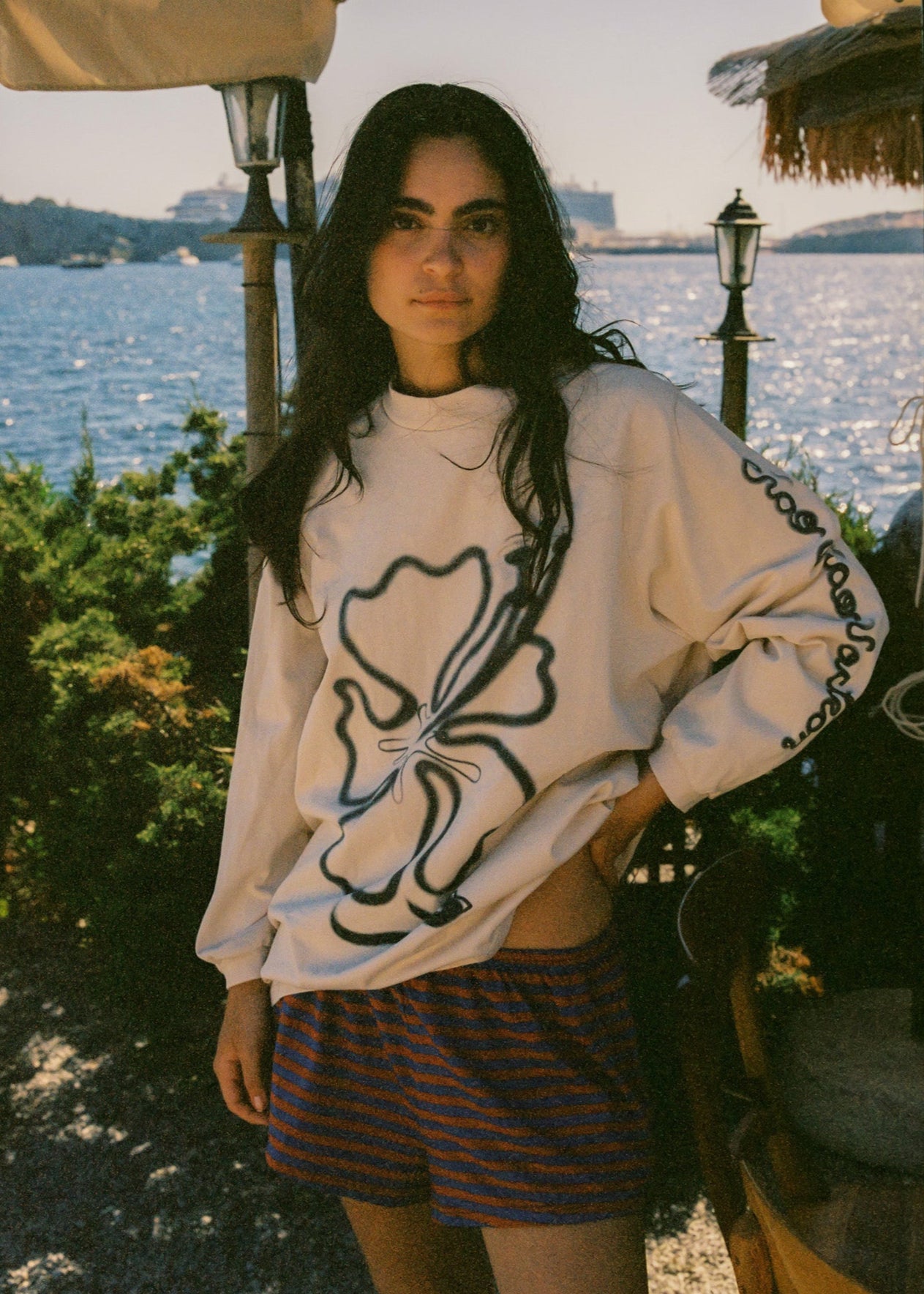 CLOUD HIBISCUS HAVEN LS TEE