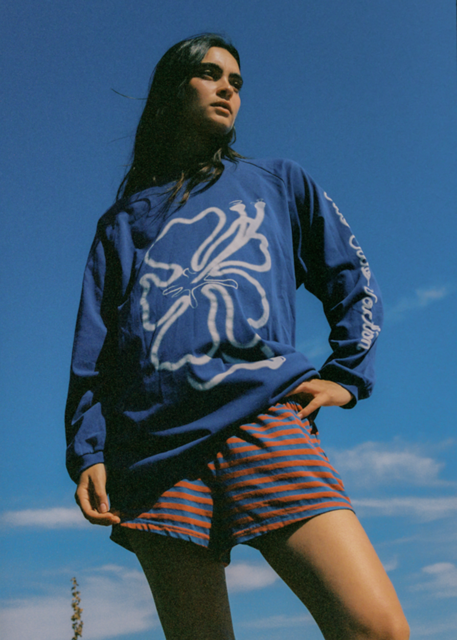 CLOUD HIBISCUS HAVEN LS TEE