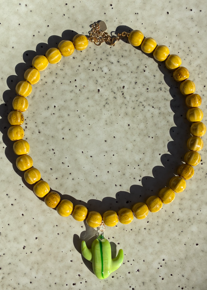 MEZCAL CACTUS BEADED NECKLACE