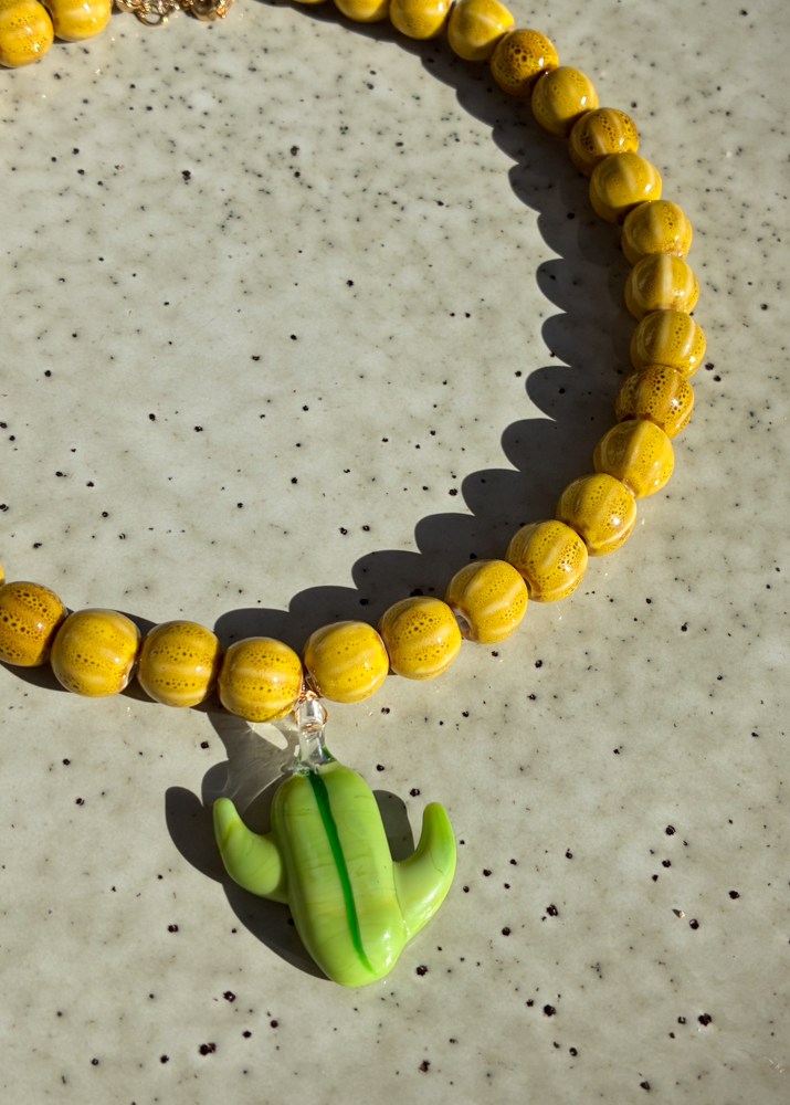 MEZCAL CACTUS BEADED NECKLACE