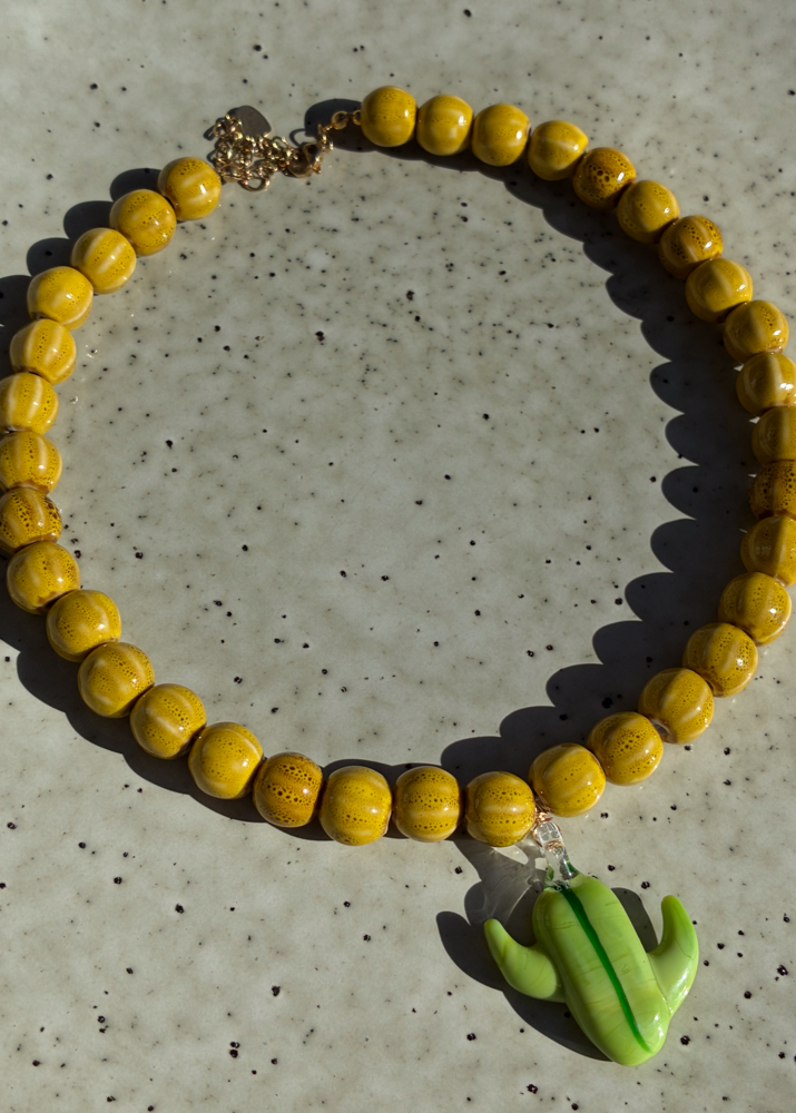 MEZCAL CACTUS BEADED NECKLACE