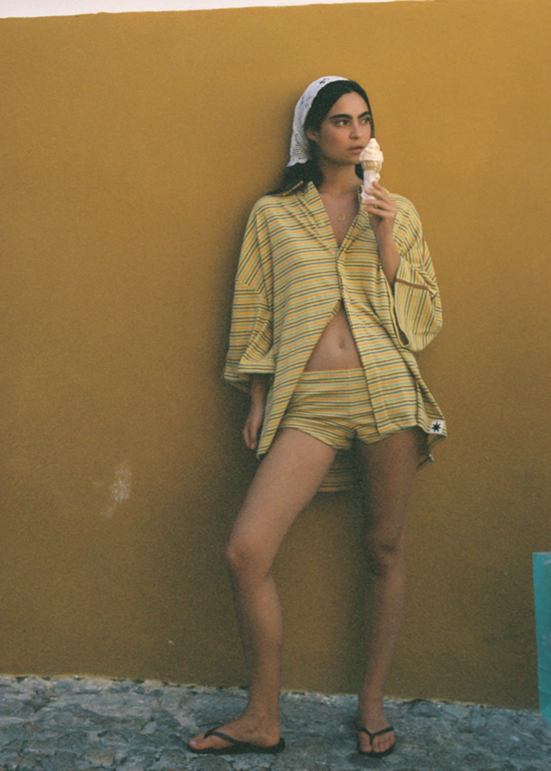 LEMON STRIPER BUNGALOW SHIRT