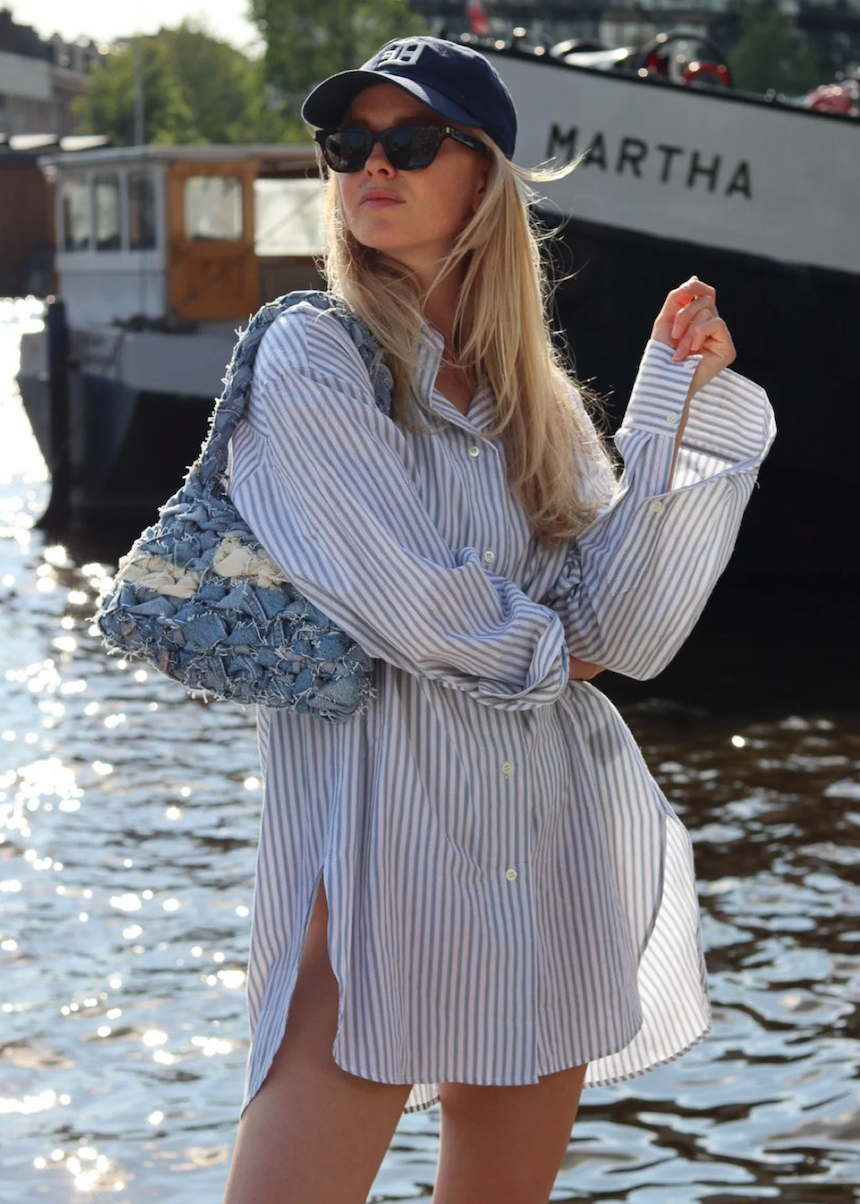 NOTT BAG STRIPED DENIM